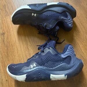 Under Armour‎ Spawn 4 Anatomix Basketball Shoes Midnight Navy Boys Size 4